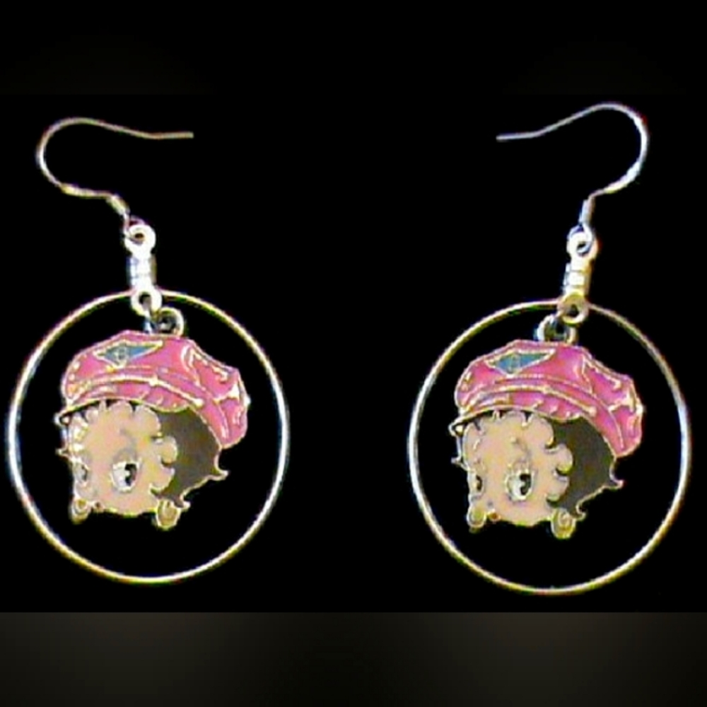 Betty Boop Earrings in Pink